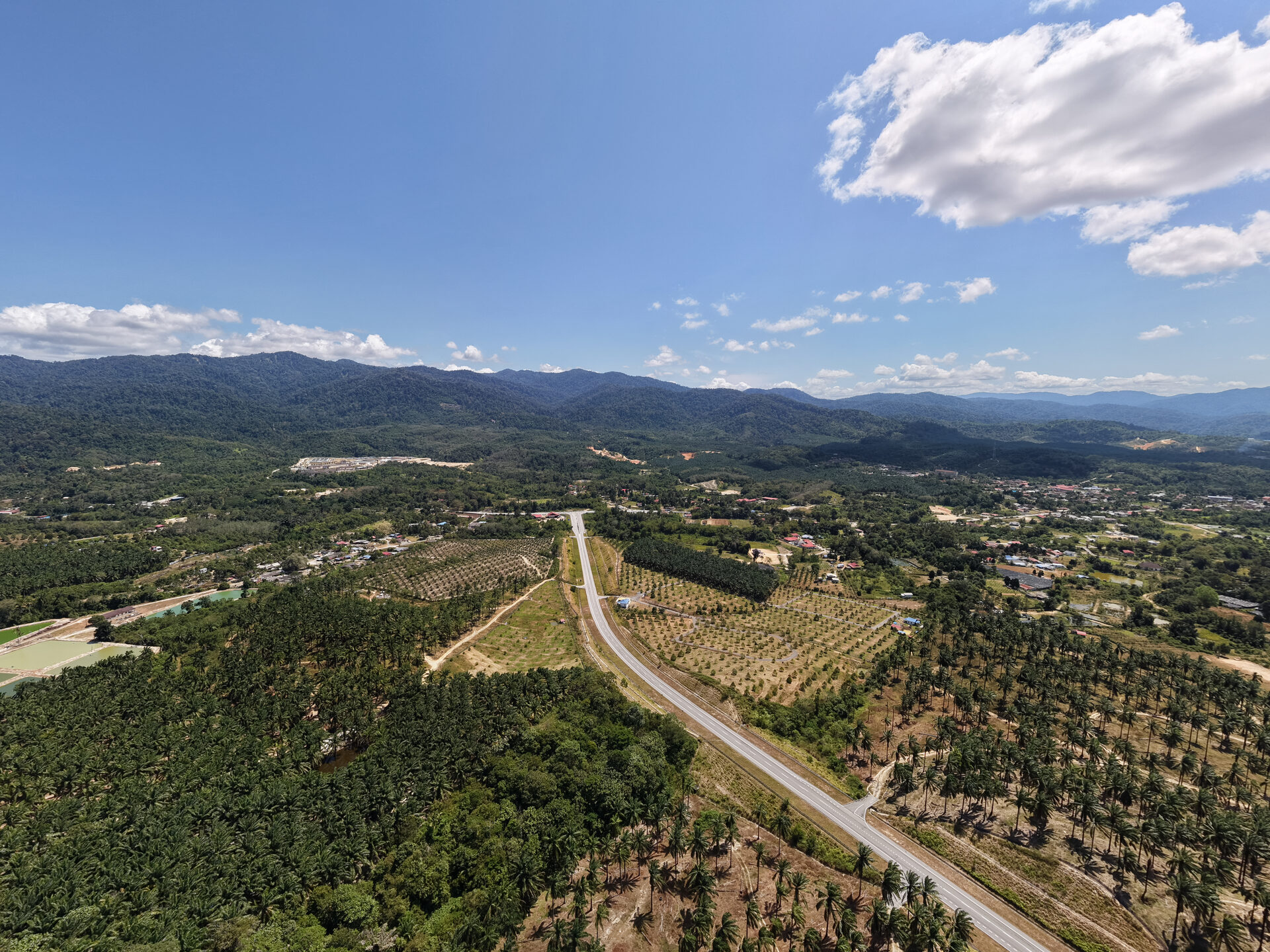 Panoramic view of the Titiwangsa Range and surrounding landscape